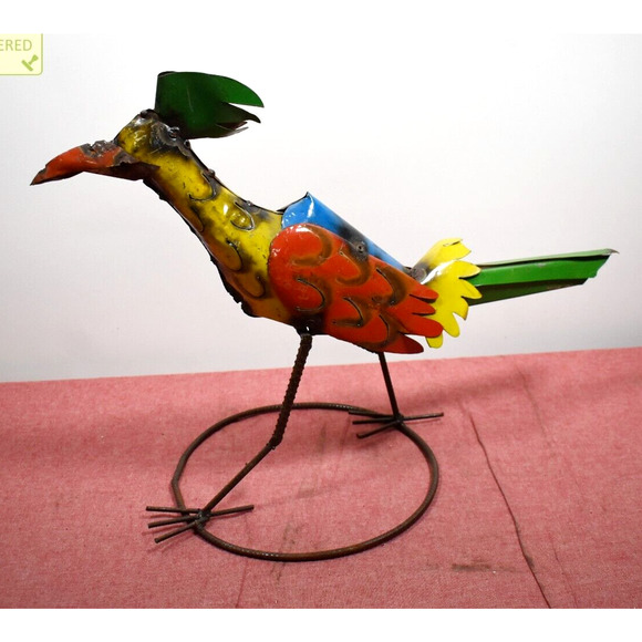 Roadrunner Bird Handmade Metal Art Figure Sculpture 23